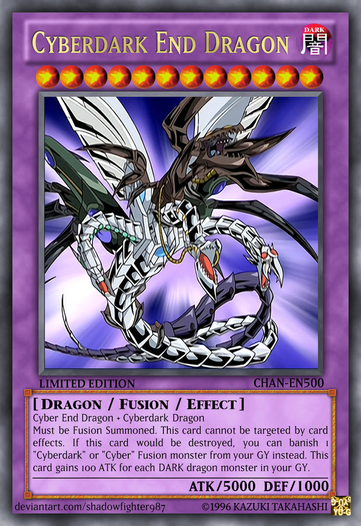 yugioh cyberdark end dragon deck | Card Details or Special Summoned by Tributing 1 Level 10 or lower Cyberdark Fusion Monster equipped with Cyber End Dragon NEW CYBERDARK END DRAGON IS