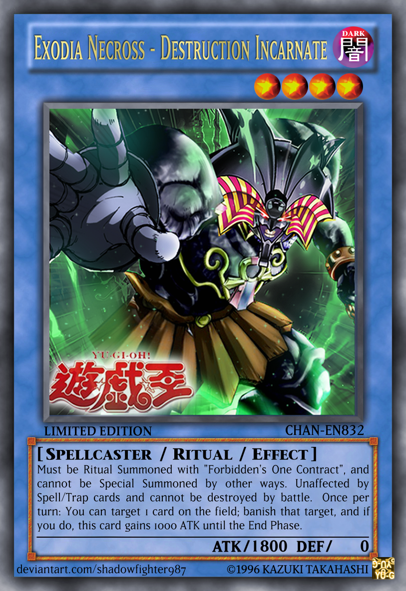 yugioh card exodia necross The Everlasting Exodia Necross (w/Mill. Rare) by BDSceptyr on DeviantArt