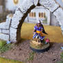 Running to fight, a Frostgrave miniature
