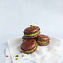 Chocolate Pistachio Macarons