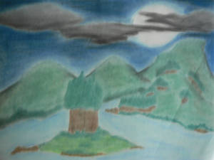 Night Landscape In Chalk