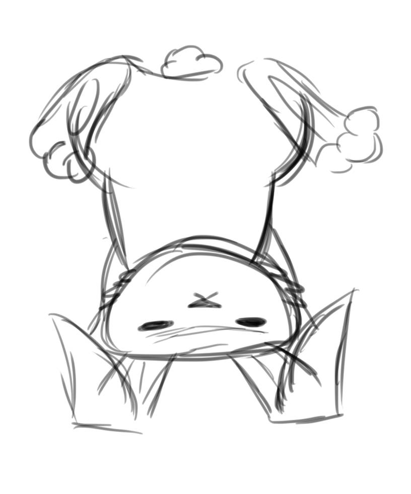 Upside Down Rabbit Drawig Upside down bunny by FlipnoteFlare on DeviantArt