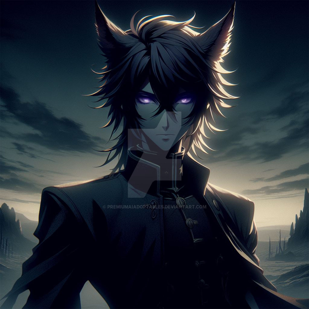 Dark Anime Werewolf Character Male Art by PremiumAIAdoptables on DeviantArt