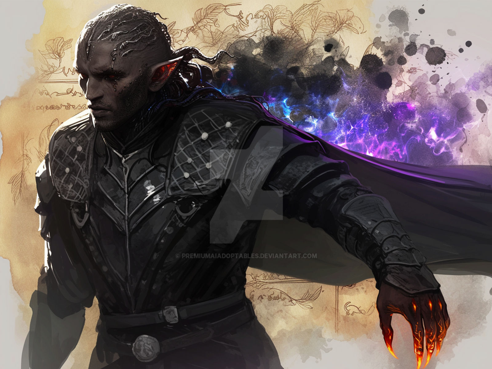 Drow Deviantart Drow Warlock Fantasy DnD Character Art by PremiumAIAdoptables on DeviantArt