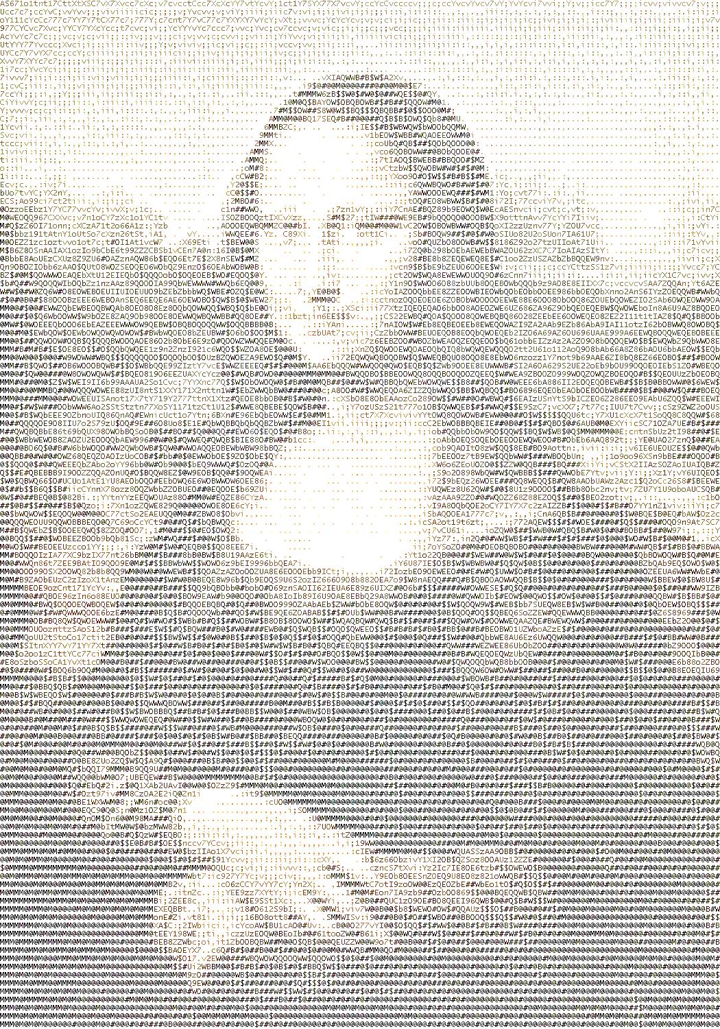 ASCII Mona Lisa