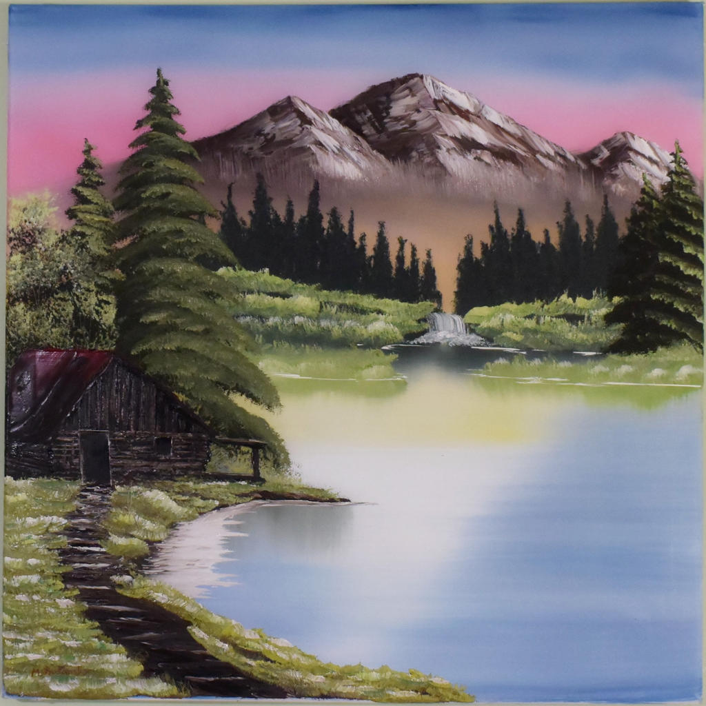 Bob Ross Paint-alongs - Distant Mountains by WirayudaG on DeviantArt