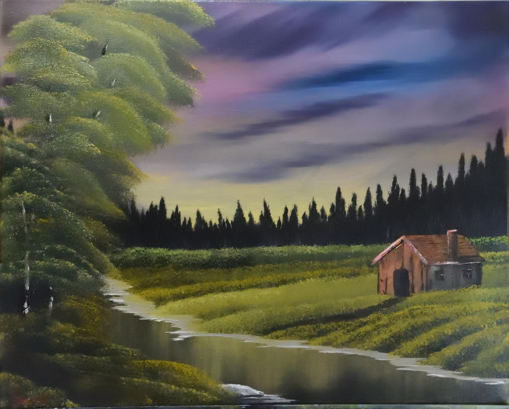 Bob Ross Evening At Sunset By MikeBossO On DeviantArt bob-ross-evening-at-sunset-by-mikebosso-on-deviantart