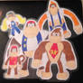 Cut-outs of the DK crew