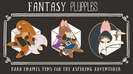 Fantasy Fluffles: RPG Bunny Hard Enamel Pins