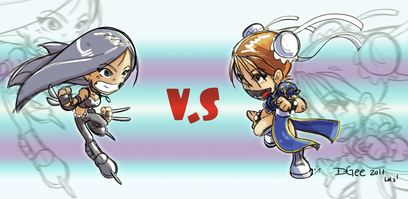 MVC3 X-23 and Chun-li