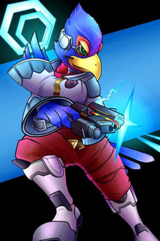Falco Lombardi fighting pose Star Fox