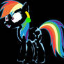 Shocked Rainbow Dash Black