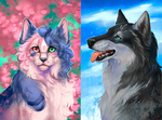 Watercolor portraits [YCH] by MoriHound