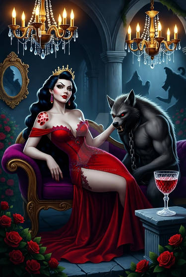 Happy Halloween: Vampiress and Werewolf