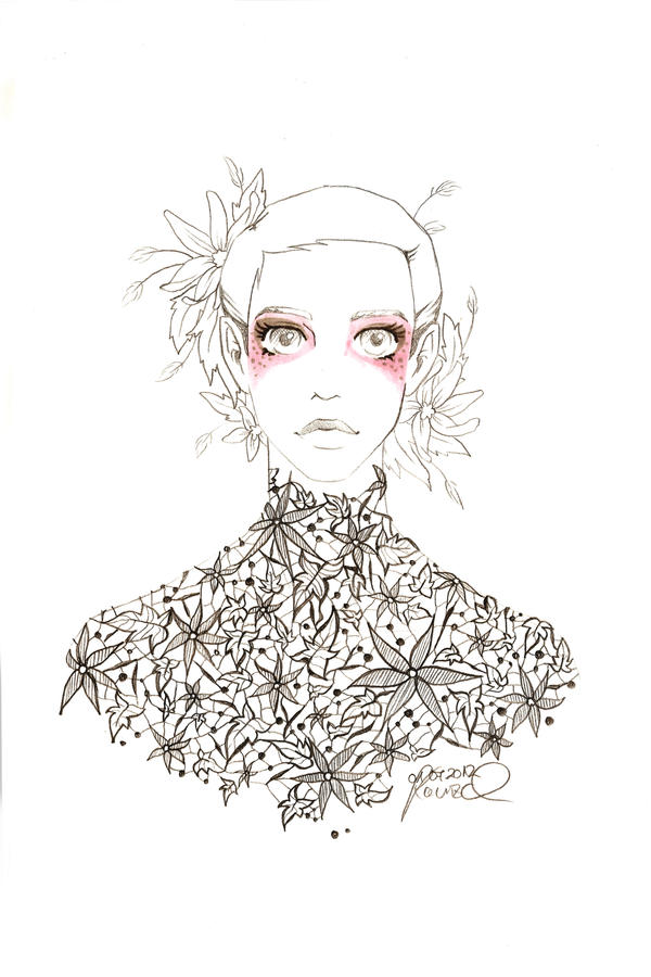 flowered lace dress - BlackBookTWO014
