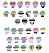 LGBTQ+ pride plant pixels (f2u)