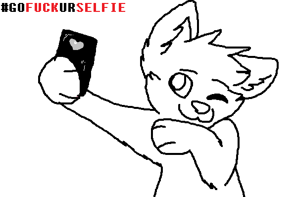 But First, Lemme take a selfie! {LINEART} by Bad-Doge