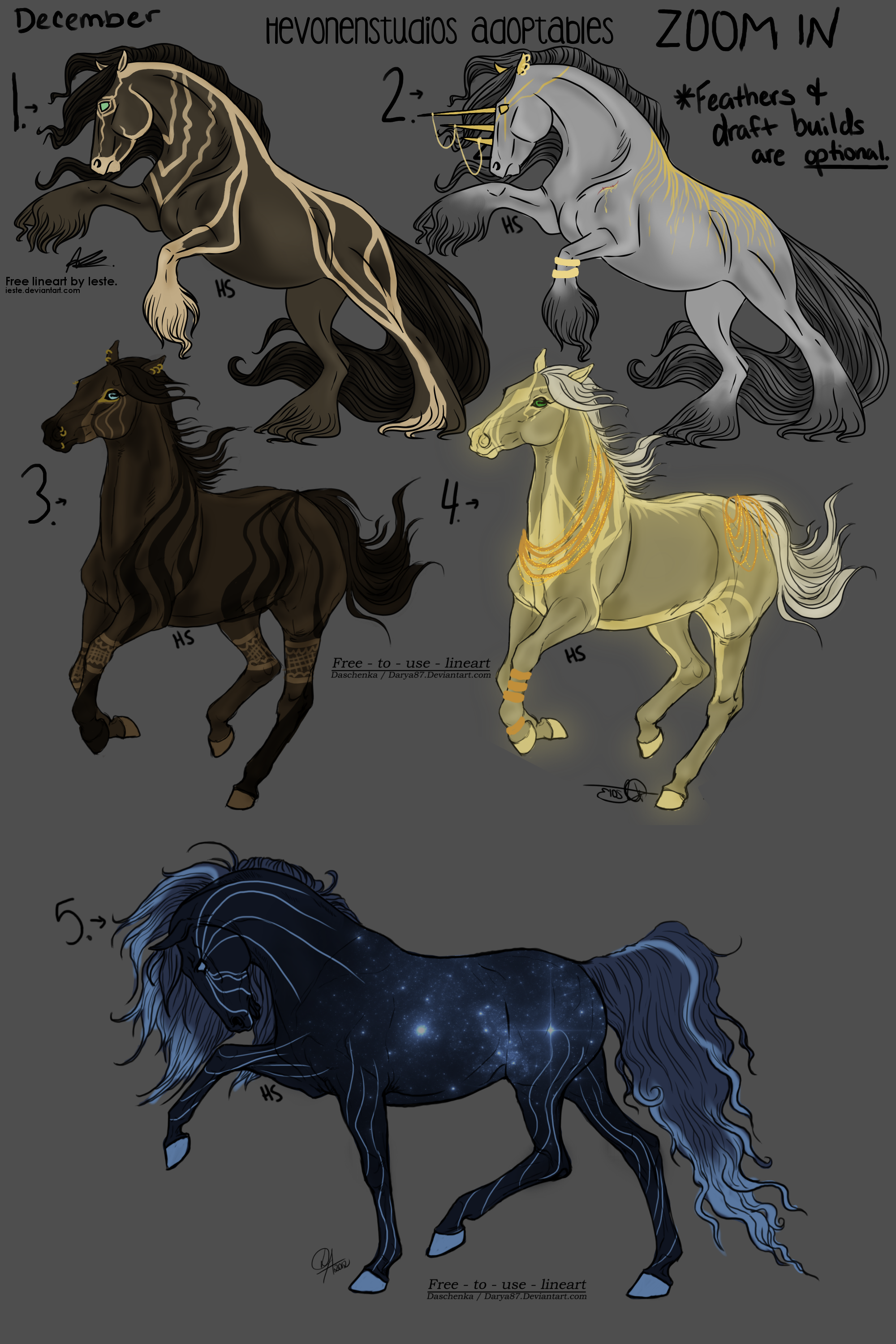 Closed//December Horse Adoptables!