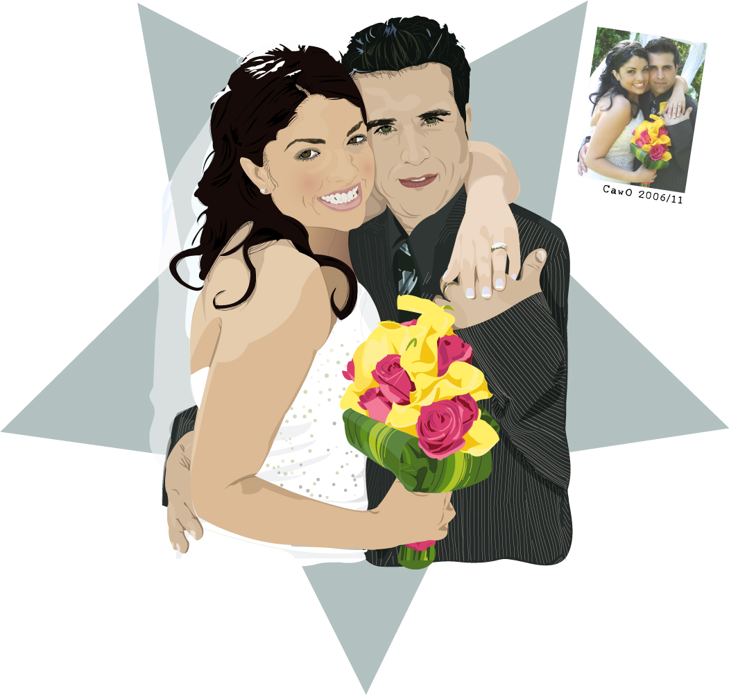 Vector art photo de mariage