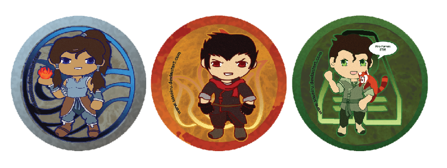 The Avatar Korra Gang Buttons