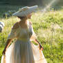 summer sunbeam in straw hat