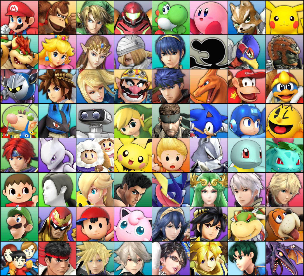 Smash Rbos 64 Roster Super Smash Bros. 64/M/B/PM/4 - The Correct Roster by KidBobobo on ...