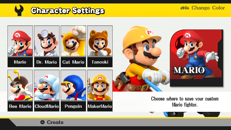 SSB - Custom Mario Menu