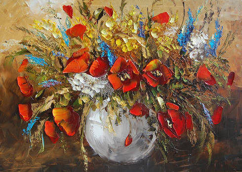 Poppies in Vase