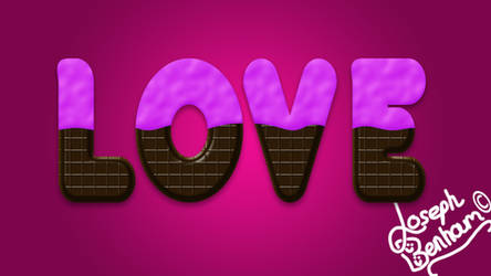 LOVE - Frosting covered Chocolate.