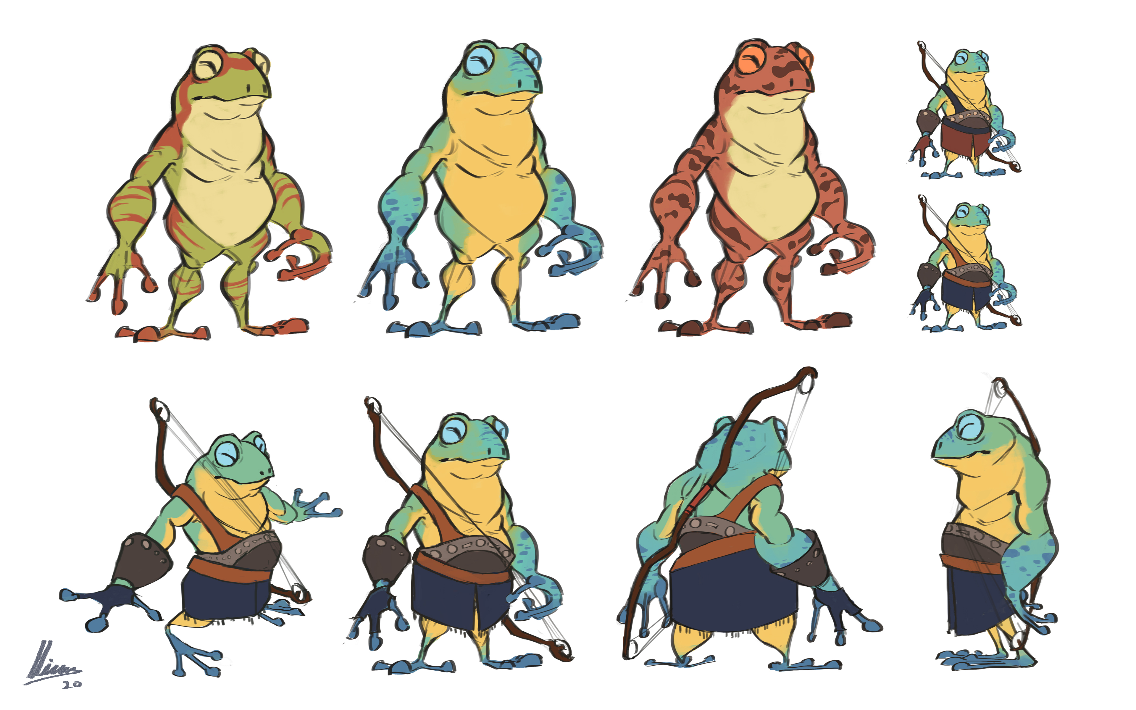 Frog archer character design by CoilhinCreatures on DeviantArt Frog archer character design by CoilhinCreatures on DeviantArt
