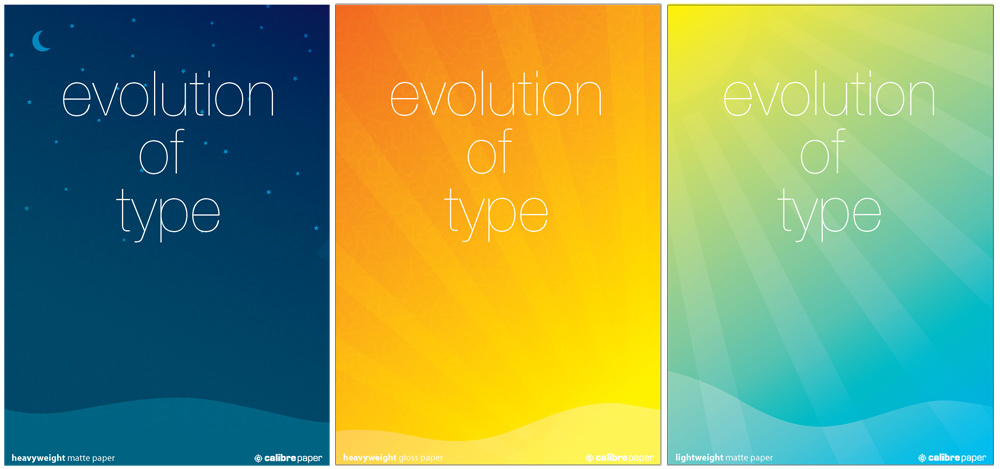 Evolution of type posters