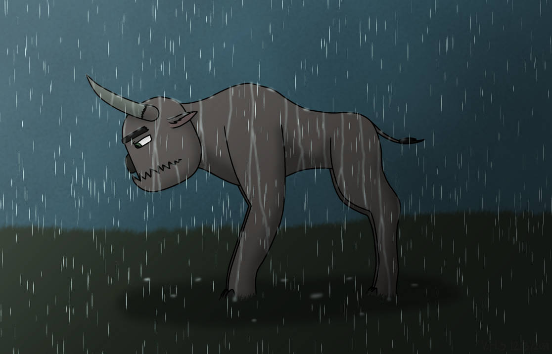 Minecraft : Ravager in the rain by PlagueWerewolf on DeviantArt