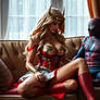Realistic She-ra Cosplay With Tits Showing, Skirt