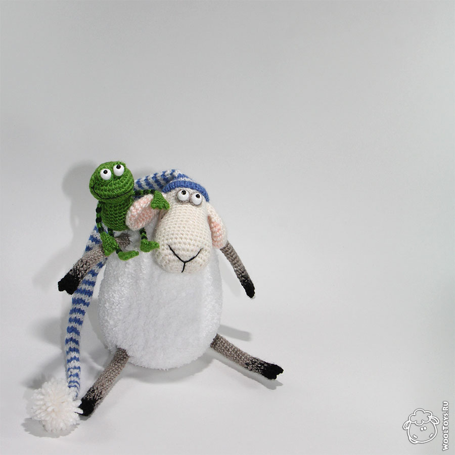 Russell the Sheep and his sidekick, the frog