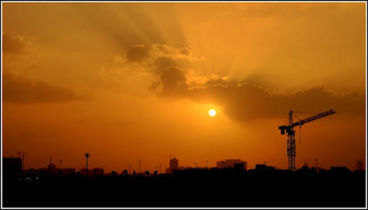 Ajman sunset silhouette