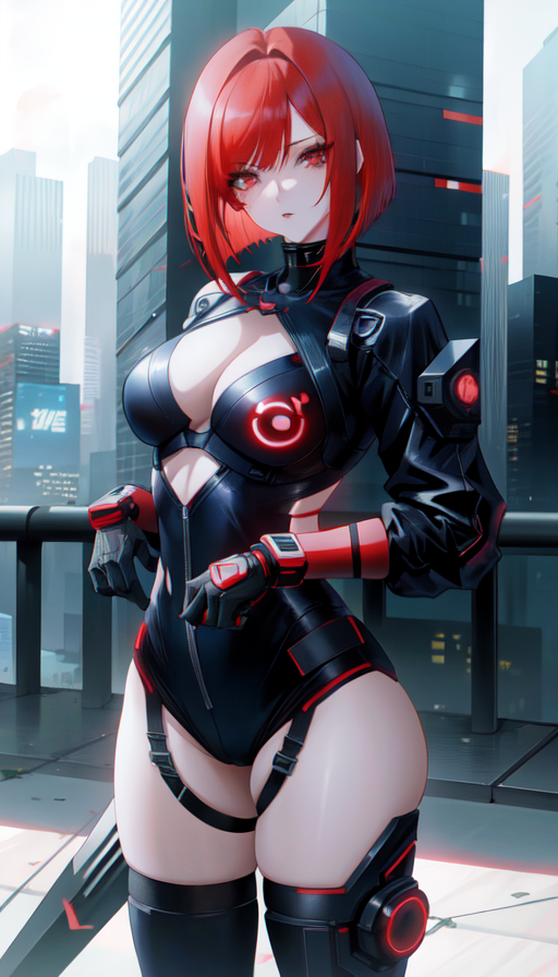 Cyberpunk Anime Girl by MAXADIN on DeviantArt