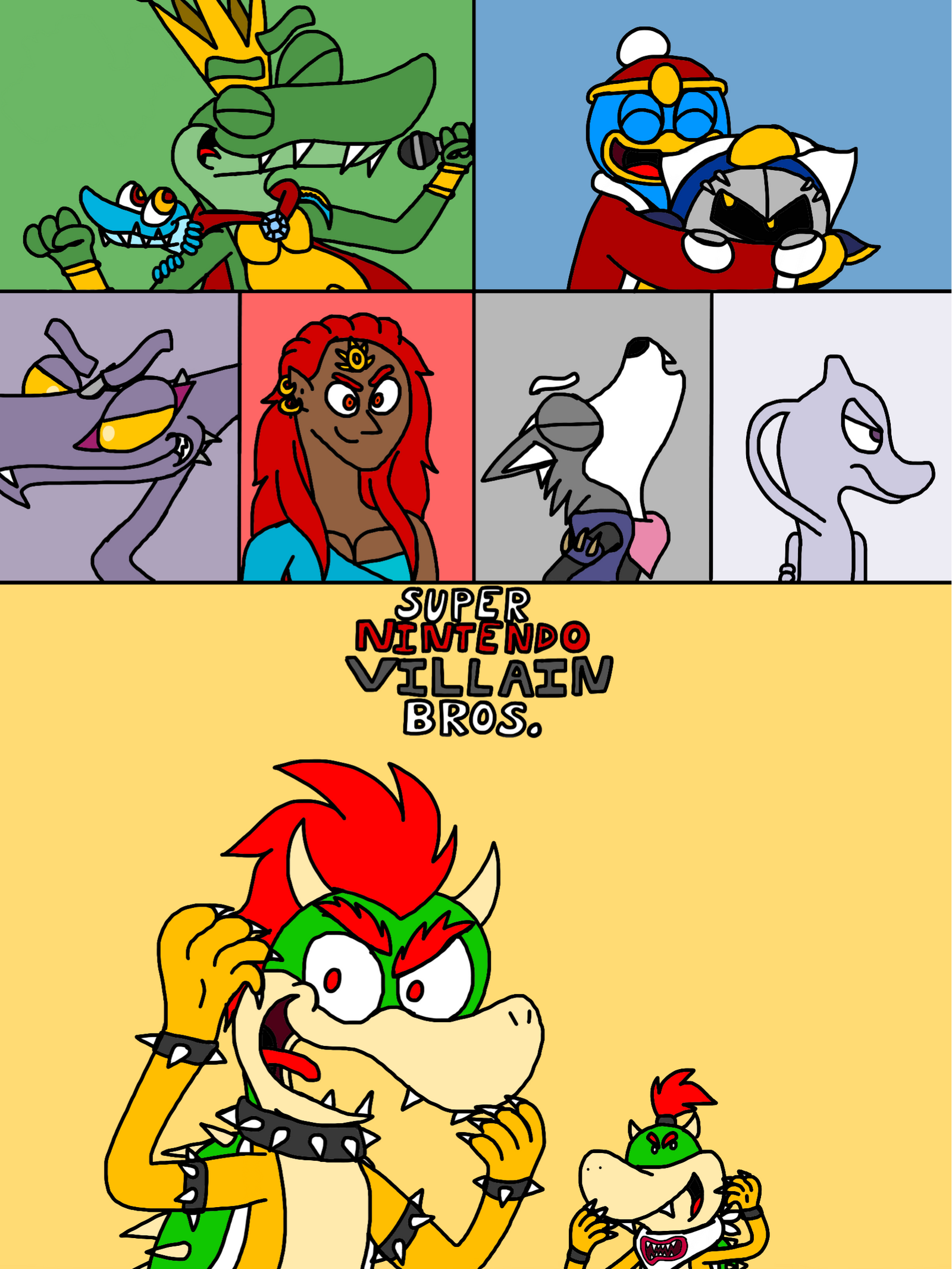 Super Nintendo Villain Bros by gameandshowlover on DeviantArt