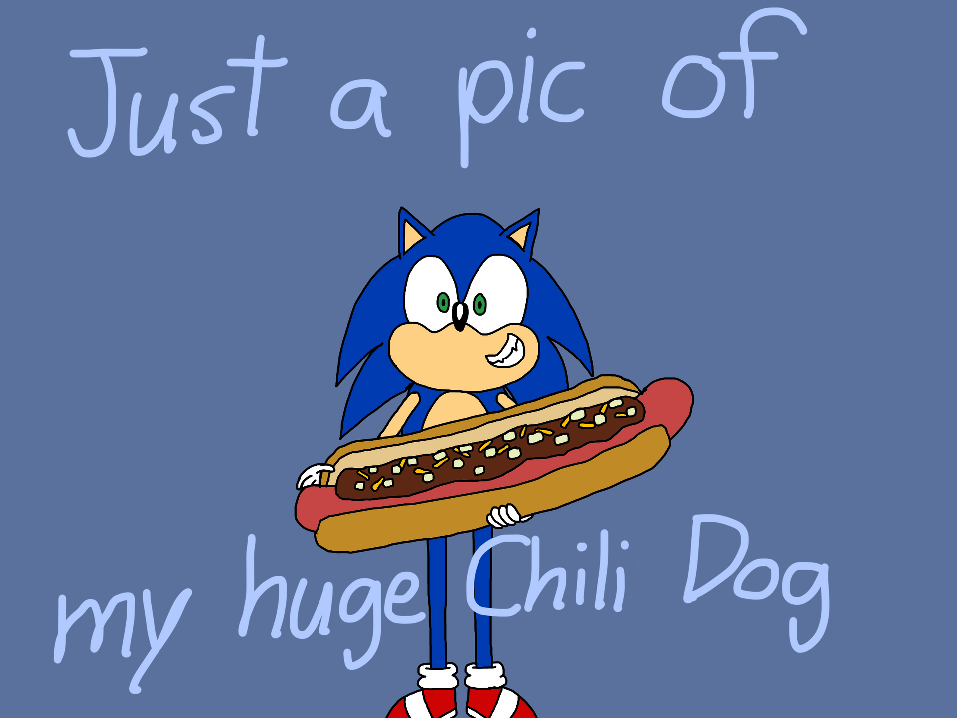 Sonic Meme: Huge Chili Dog by gameandshowlover on DeviantArt