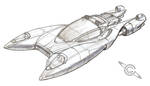 Sky Car Sketch by MeckanicalMind