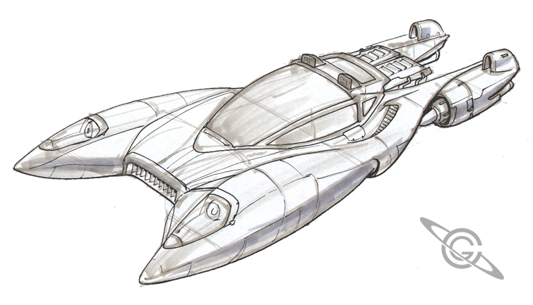Sky Car Sketch by MeckanicalMind