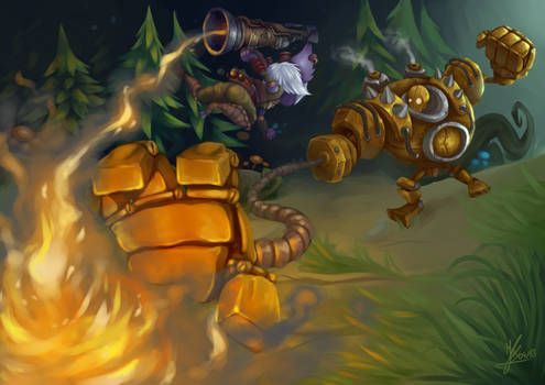 Tristana vs Blitzcrank [LoL-Fanart]