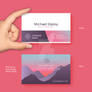 Modern Sunset Business Card Vector Template