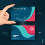 Fun Creative Shape Business Card Vector Template