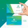 Blue Green Business Card Vector Template