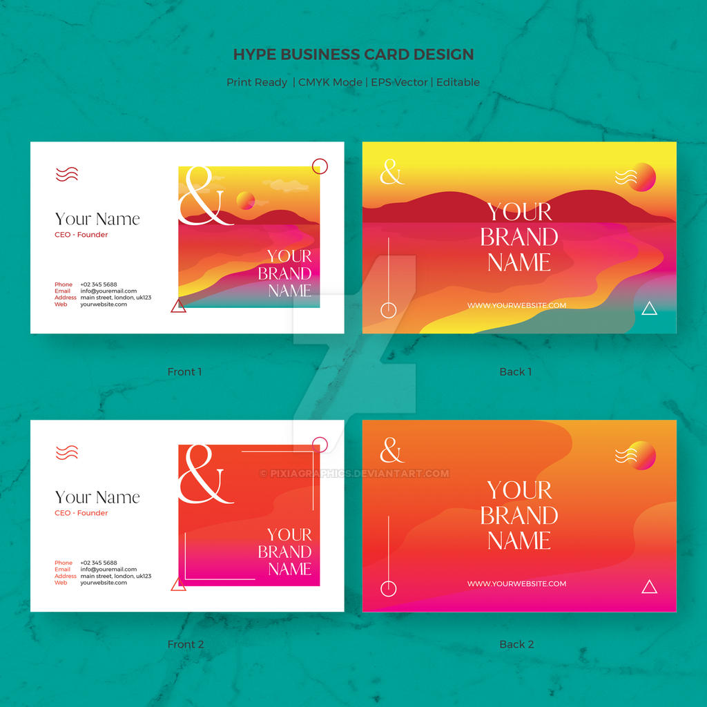 Hype Business Card Vector Template