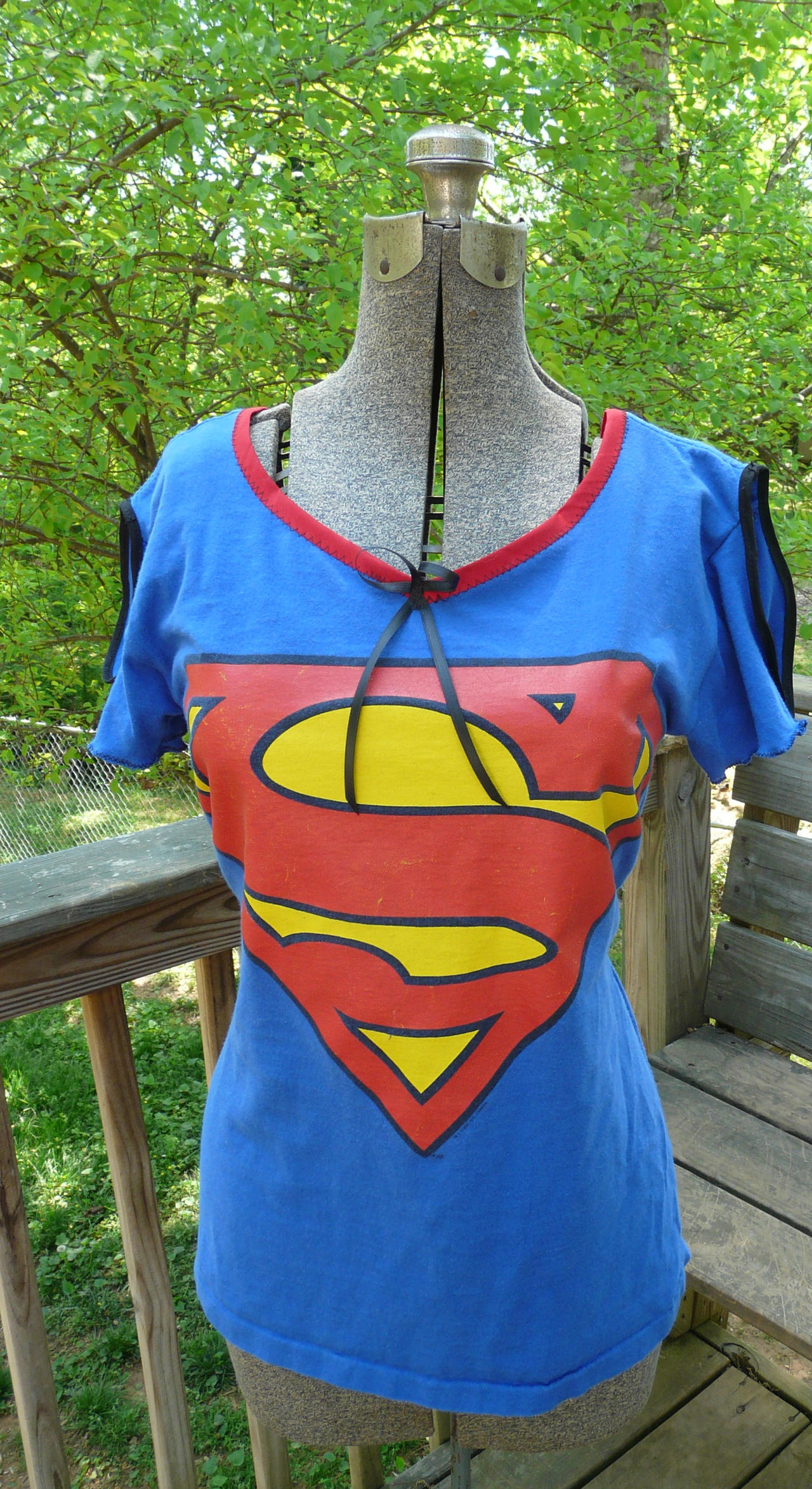 Upcycled Superman Shirt Front