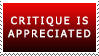 Critique is appreciated stamp by ProfessorSparklefart