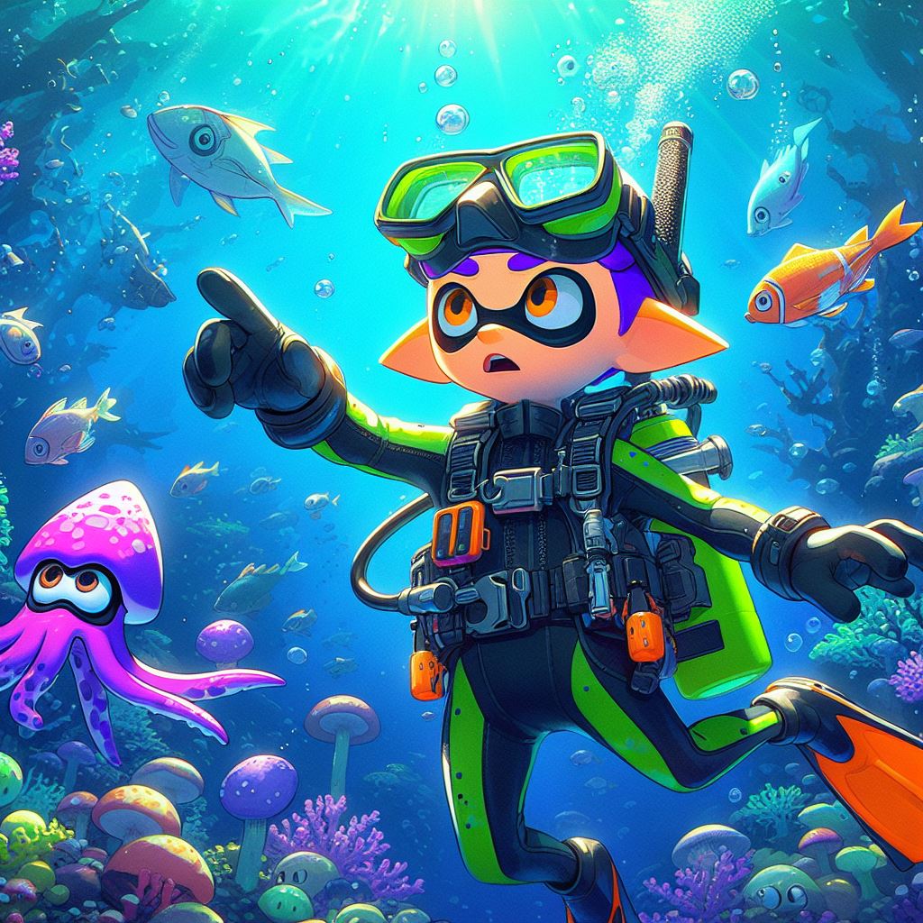 Scuba Inkling by PollytheCutie2 on DeviantArt