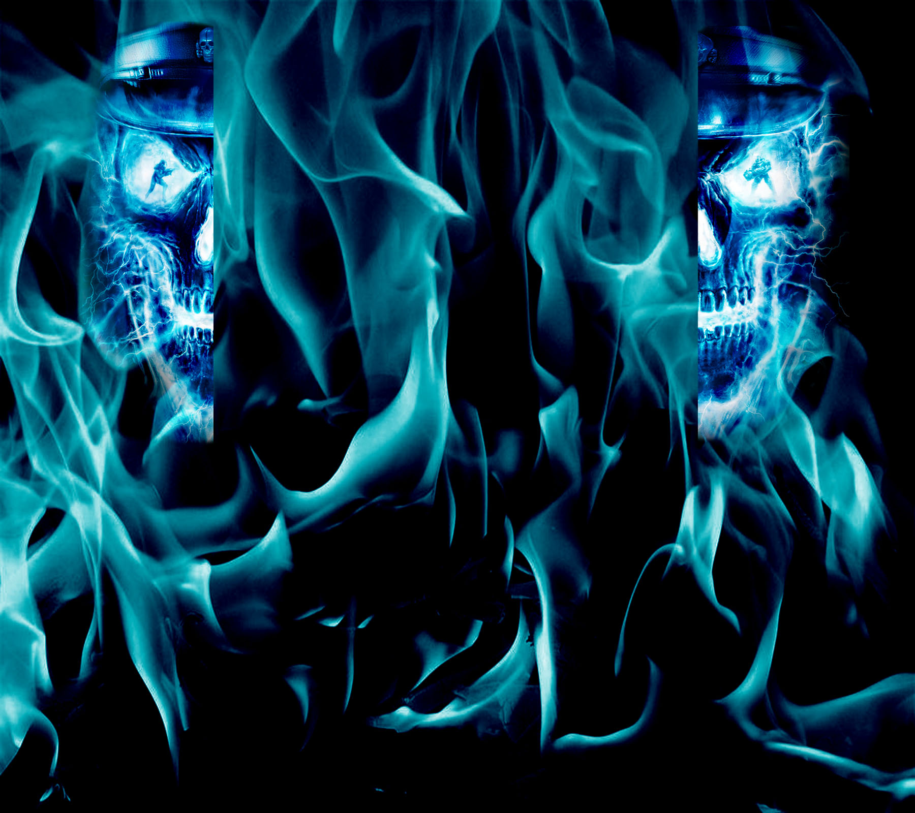 Reupload Blue Skull You Background By Thepoweroffive On