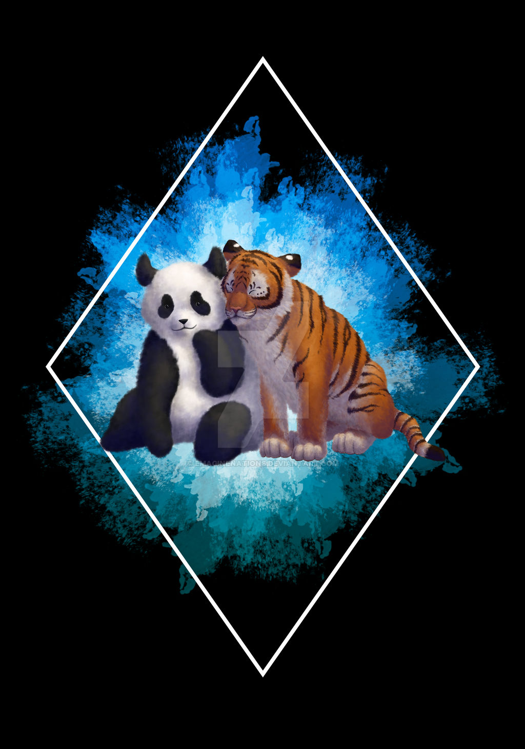 Panda Tiger Love